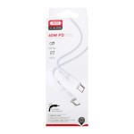 XO NB-Q226B 60W silicone two-color Type-C to Type-C data cable White